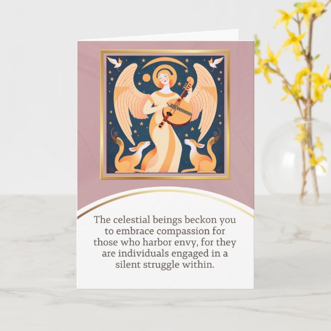 angel message egypt  happy birthday karte (Gelbe Blume)