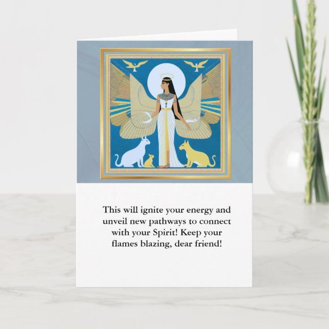 angel message egypt  happy birthday karte (Vorderseite)