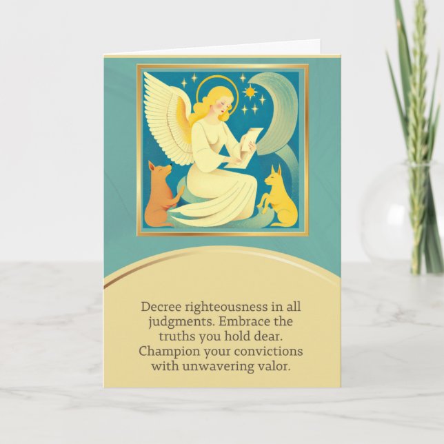 angel message happy birthday karte (Vorderseite)