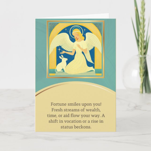 angel message happy birthday karte (Vorderseite)