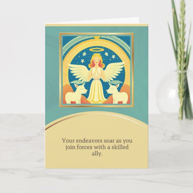 angel message happy birthday karte (Vorderseite)