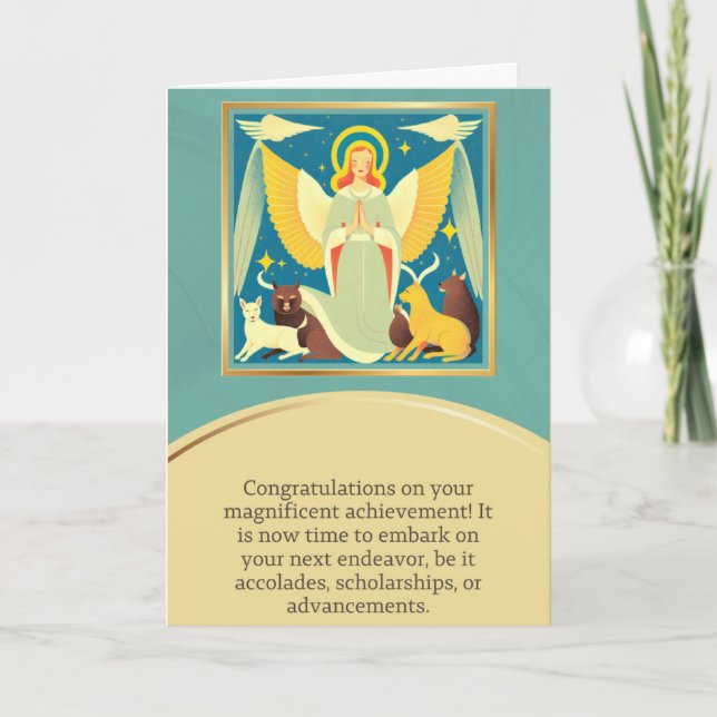 angel message happy birthday karte (Vorderseite)