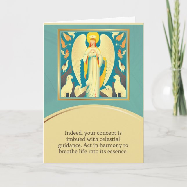 angel message happy birthday karte (Vorderseite)