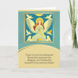 angel message happy birthday karte