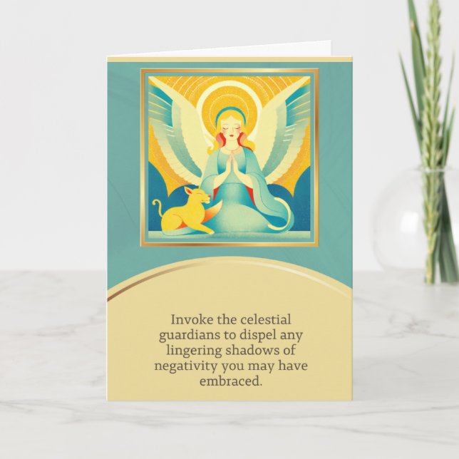 angel message happy birthday karte (Vorderseite)