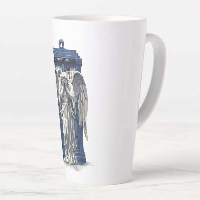 Angel mit Blue Police Box 1 Milchtasse (Rechte Ecke)