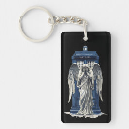 Angel mit Blue Police Box 1 Schlüsselanhänger