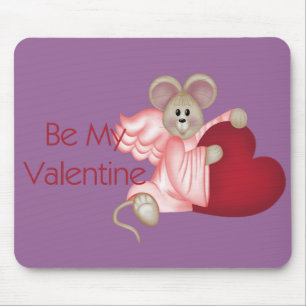 Angel Mouse Be My Valentine Mousepad