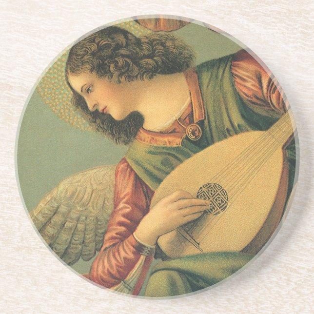 Angel Musician, Melozzo da Forli, Renaissance Art Sandstein Untersetzer (Vorne)