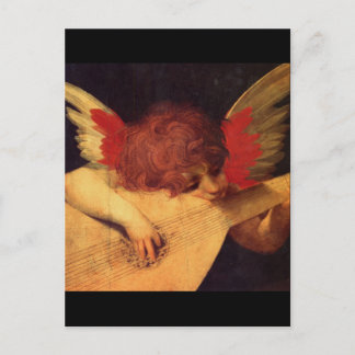 Angel Musician, Rosso Fiorentino Christlich Postkarte