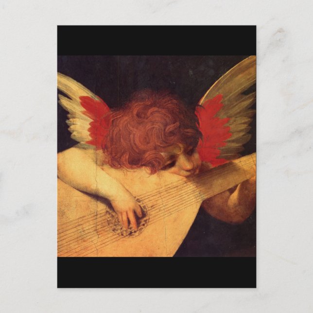 Angel Musician, Rosso Fiorentino Christlich Postkarte (Vorderseite)