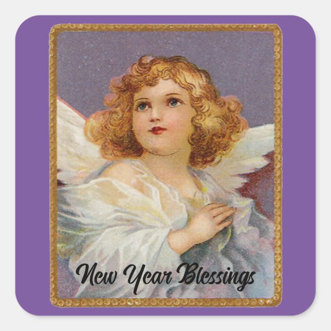 Angel New Year Sticker (Vorderseite)