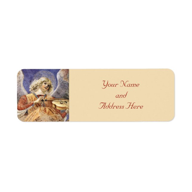 Angel Noël Retourner l'adresse Étiquettes (Devant)
