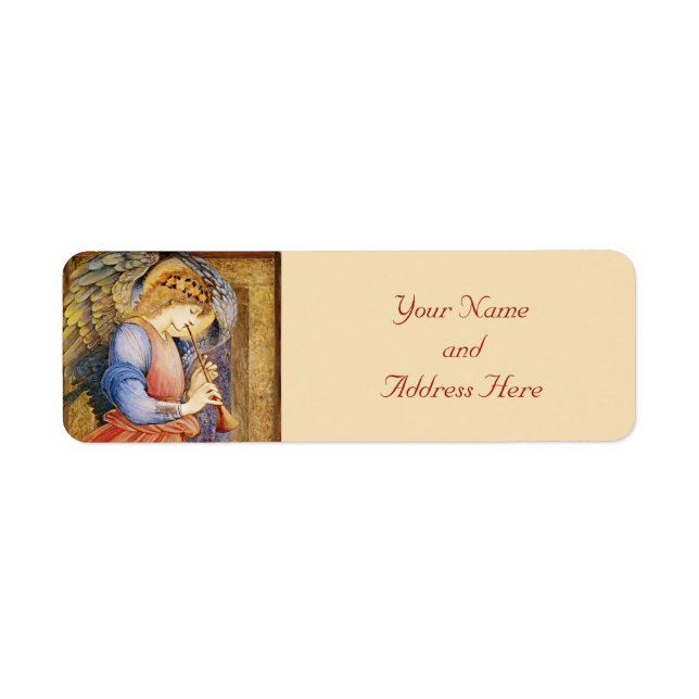 Angel Noël Retourner l'adresse Étiquettes (Devant)