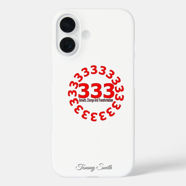 Angel Nr. 333 - Wachstum, Veränderung und Veränder iPhone 16 Hülle (Rückseite)