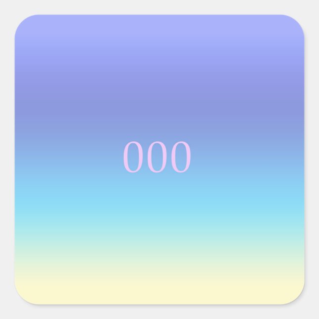 Angel Number 000 - Neue Chancen Quadratischer Aufkleber (Vorderseite)