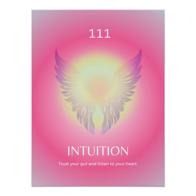 Angel Number 111 Aura Intuition Glossy Poster (Vorderseite)