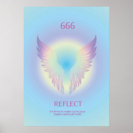 Angel Number Aura 666 Reflect Poster