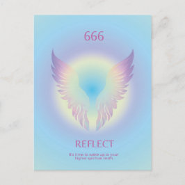Angel Number Aura 666 Reflect Postkarte