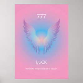 Angel Number Aura 777 Luck Poster