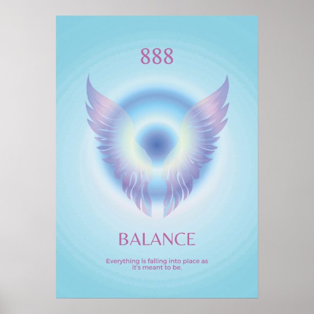 Angel Number Aura 888 Intuition Poster (Vorne)
