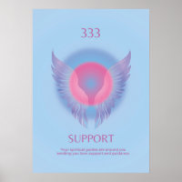Angel Number Aura Poster 333 Unterstützung