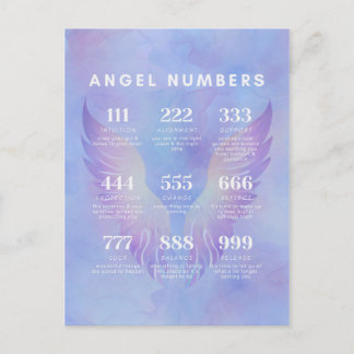 Angel Number Meanings Collection Postcard Postkarte