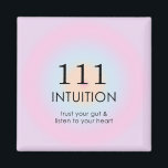 Angel Numerology 111 Intuition Magnet<br><div class="desc">Entspannen Sie sich im spirituellen ombre-Design mit Engel Nummer 111,  einer Zahl,  die Sie ermutigt,  Ihr Herz zu hören und Ihrem Bauch zu vertrauen,  und Sie werden auf dem richtigen Weg sein. Engel Zahlen 1111 Gradientendesign mit Bedeutung und Zahlenerklärung. Engel Zahlen Geschenke.</div>