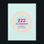 Angel Numerology 222 Alignment Motivation Postkarte<br><div class="desc">Entspannendes spirituelles ombre Design,  mit Engelnummern 222,  einer Zahl,  die Sie ermutigt,  dass Sie sich selbst vertrauen,  weil Sie am richtigen Ort und zur richtigen Zeit sind. Engel Zahlen 2222 motivierend Karte mit Bedeutung und Zahlenangaben. Engel Zahlen Geschenke.</div>