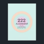 Angel Numerology 222 Alignment Motivation Postkarte<br><div class="desc">Entspannendes spirituelles ombre Design,  mit Engelnummern 222,  einer Zahl,  die Sie ermutigt,  dass Sie sich selbst vertrauen,  weil Sie am richtigen Ort und zur richtigen Zeit sind. Engel Zahlen 2222 motivierend Karte mit Bedeutung und Zahlenangaben. Engel Zahlen Geschenke.</div>