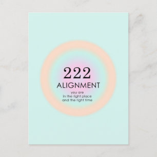 Angel Numerology 222 Alignment Motivation Postkarte