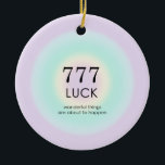 Angel Numerology 777 Luck Keramik Ornament<br><div class="desc">Entspannendes spirituelles ombre-Design mit Engel 777,  einer Glückszahl,  das Glück und Glück symbolisiert. Engel Zahlen 7777 Gradientenkarte mit Bedeutung und Zahlenerklärung. Engel Zahlen Geschenke.</div>