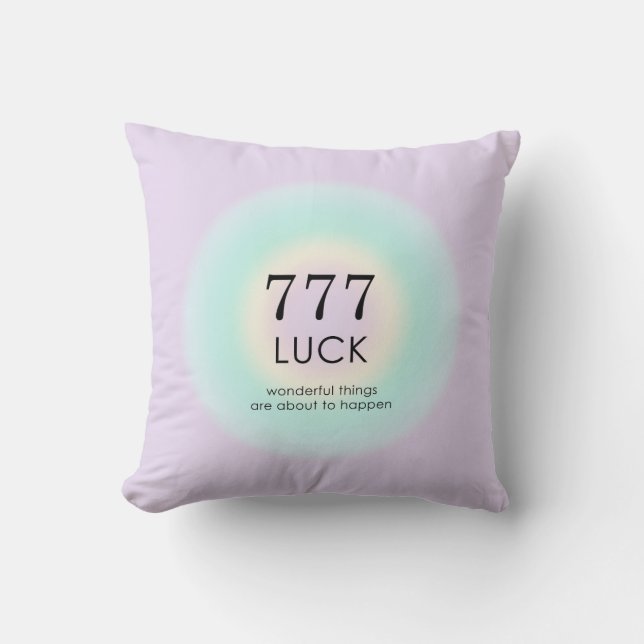 Angel Numerology 777 Luck Kissen (Vorderseite)