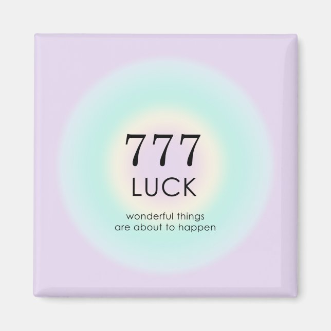Angel Numerology 777 Luck Magnet (Vorne)