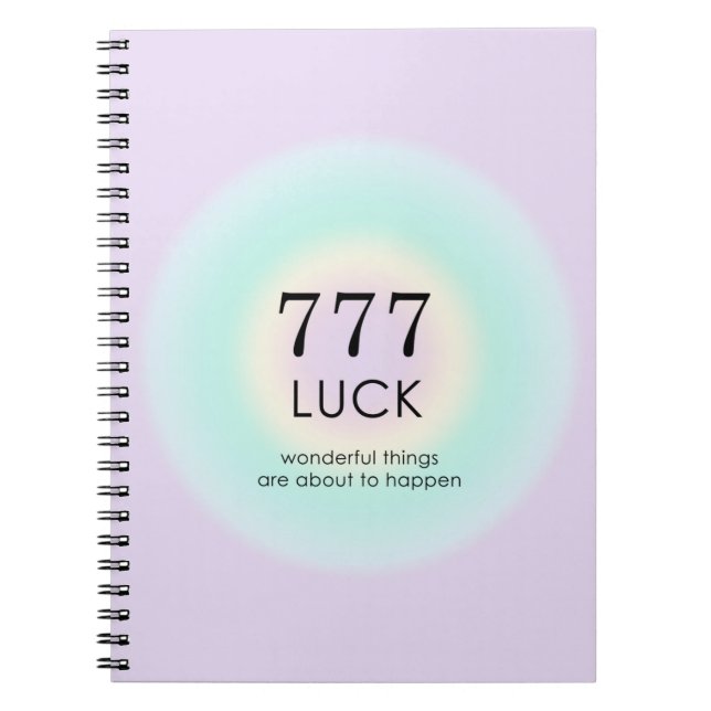 Angel Numerology 777 Luck Notizblock (Vorderseite)