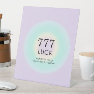Angel Numerology 777 Luck Sockelschild