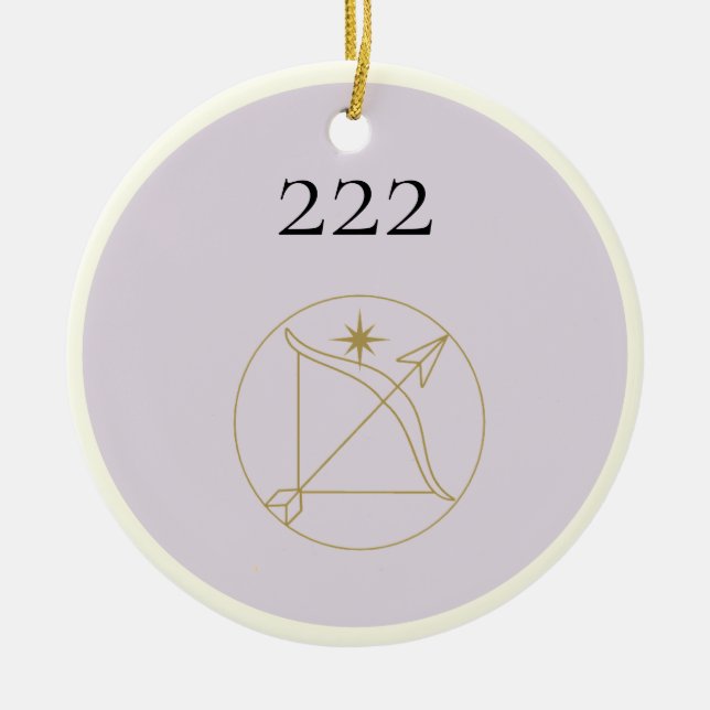 Angel Nummer 222 Keramik Ornament (Vorne)