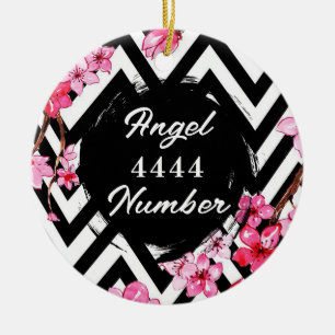 Angel Nummer "4444" Keramik Ornament