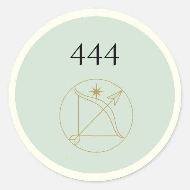 Angel Nummer 444 Aufkleber (Vorderseite)