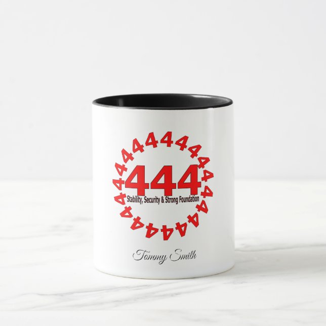 Angel Nummer 444 - Schutz- und Stabilitäts-Kaffee Tasse (Zentrum)