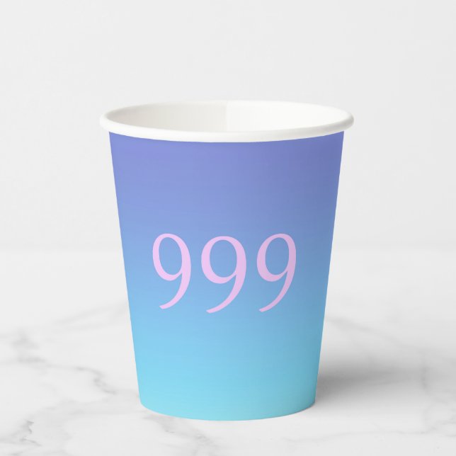 Angel Nummer 999 Pappbecher (Links)