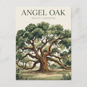 Angel Oak Baum South Carolina Postkarte
