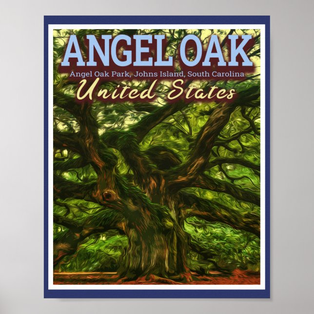 ANGEL OAK - CHARLESTON SÜDCAROLINA USA POSTER (Vorne)