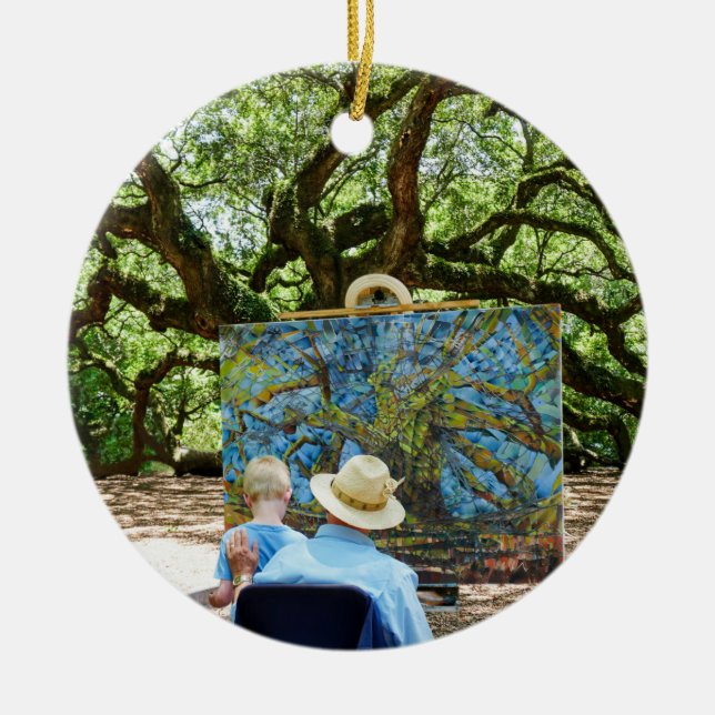 Angel Oak von Charleston Artist Ornament (Vorne)