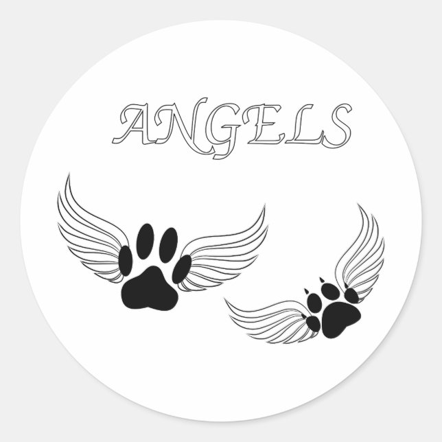 Angel Pads Runder Aufkleber (Vorderseite)
