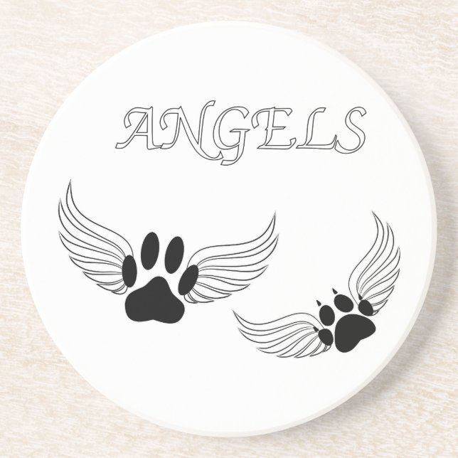 Angel Pads Sandstein Untersetzer (Vorne)