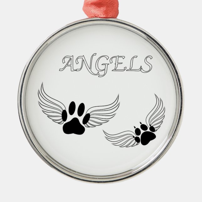 Angel Pads Silbernes Ornament (Vorne)