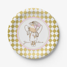 Angel Paper Teller-Gold und Rosa