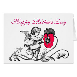 ANGEL PEINDRE UNE FLEURS ROSE JOUR DE LA MÈRE