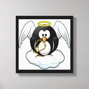 ANGEL PENGUIN LEINWANDDRUCK